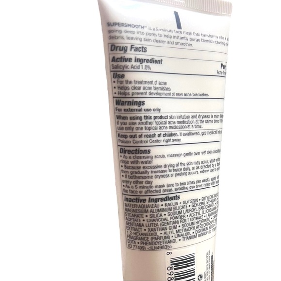 NWT/SEALED GLAMGLOW super smooth acne clearing 5 minute mask to scrub! - Picture 4 of 4
